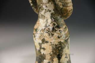 Quaint Chinese Old Hand Carving Human Jade Statue  