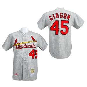St. Louis Cardinals Authentic 1967 Bob Gibson Road Jesrey by Mitchell 