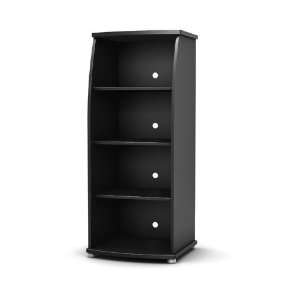  City Life Collection Shelf Bookcase in Solid black Finish 