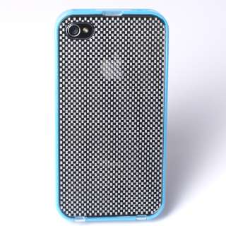 BABY BLUE iPhone 4 Case With Removable Checkered Back  