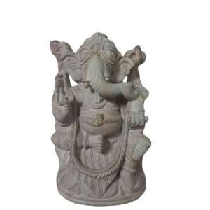   on a Lotus Flower Base Hindu God Stone Statue 4