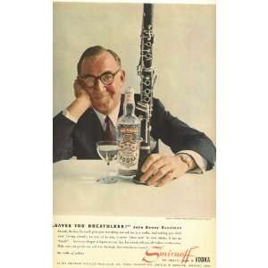    Benny Goodman king of swing smirnoff vodka ad 