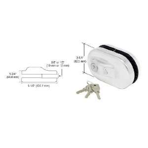 CRL Chrome Glass Mounted Slip on Patch Lock for Use With 3/8 Glass by 
