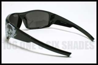TATTOO Design Skull Sunglasses Biker Skater BLACK  