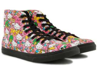 HELLO KITTY VANS SK8 HI D LO SHOES CANVAS SNEAKERS MULTI WOMENS BOOT 