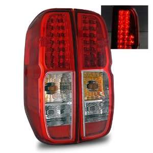    05 08 Nissan Frontier Red/Clear LED Tail Lights: Automotive