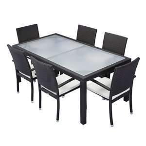 Source Outdoor 7 piece Six Seat Outdoor Dining Set  