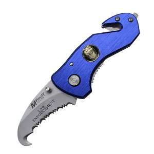 Tech Folding Knife Law Enforcement Blue Full:  Sports 