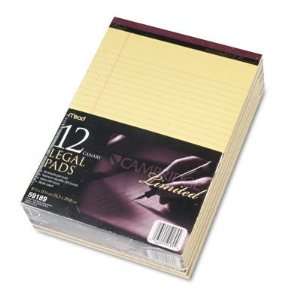   Top Pads, Wide Rule, Ltr, Canary, 20 Sheet Pads, Dz