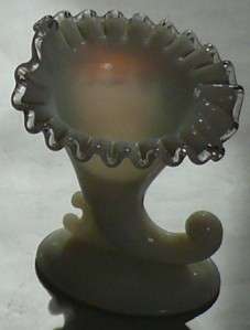 Vintage Fenton Silvercrest Opalescent Jack Pulpit Vase  