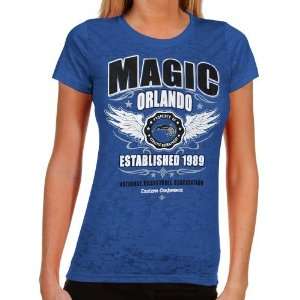   Magic Ladies Established Tradition Burnout T Shirt   Royal Blue