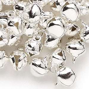 Bulk LOT 1000 SILVER JINGLE BELLS~ Beads Charms 10 12mm  