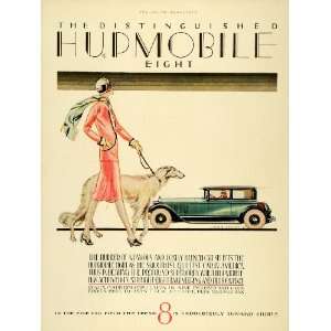  1926 Ad Hupmobile 8 Larry Stults Art Russian Wolfhound 