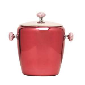  Lush Life Crystal Ice Bucket, Pink: Kitchen & Dining