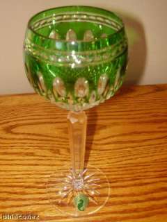 Waterford CLARENDON EMERALD GREEN WINE HOCK CASED NEW  
