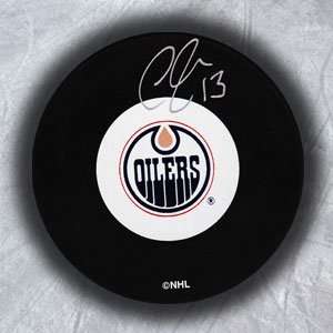  ANDREW COGLIANO Edmonton Oilers Autographed Hockey PUCK 