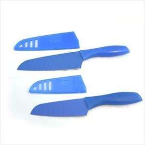Silvermark Santoku Set Blue Sharp Cutting Blade High Carbon Steel W 