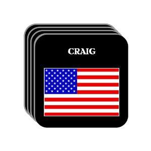  US Flag   Craig, Colorado (CO) Set of 4 Mini Mousepad 