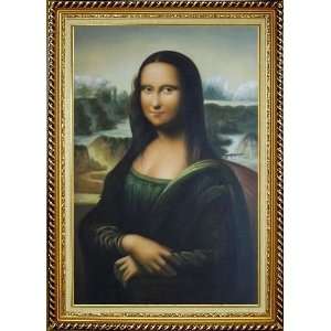 Mona Lisa, Leonardo da Vinci Masterpiece Oil Painting, with Linen 