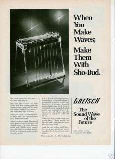 1976 MAKE WAVES WITH A GRETSCH SHO BUD STEEL GUITAR AD  