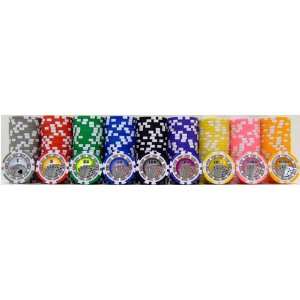   Royale Clay Poker Chips with Laser Effects  Blue