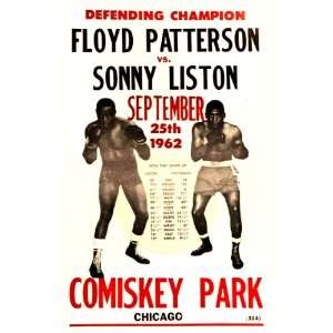 Patterson Vs Liston Comiskey Park Chicago 1962 14x22 Vintage Style 