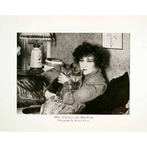 1928 Print Manuel Freres Sidonie Gabrielle Colette Cat Portrait French 