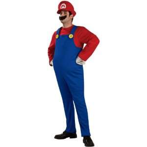 Lets Party By Rubies Costumes Mario Deluxe Adult Costume / Red   Size 