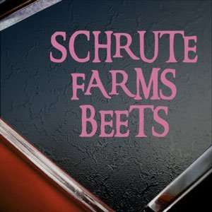  Schrute Farms Beets Pink Decal Car Truck Window Pink 