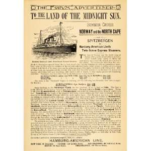   Steamships Norway Odde Cruises   Original Print Ad
