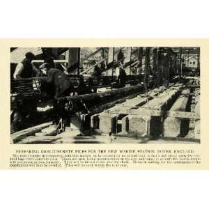  1912 Print Concrete Construction Marine Station Dover 