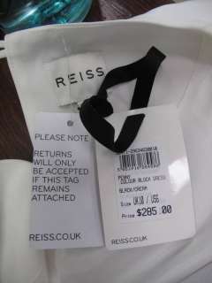 NWT Reiss Cream/Black Color Block Penny Dress US 6/UK 10 $285  