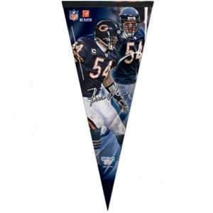  NFL Chicago Bears #54 Brian Urlacher Navy Blue 17 x 40 