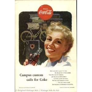  1953 Coke Campus custom calls for Coke Lady drinking 