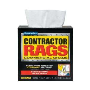   Kimberly Clark 75152 Contractor White Rags 100/Box