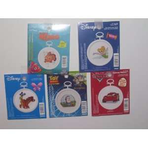  Disney Characters Counted Cross Stitch (Sold as a set of 5 