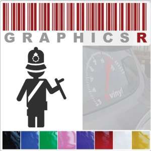  Sticker Decal Graphic   Cop Policman Figure Billy Club 