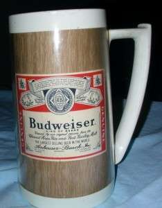Budweiser   Vintage Thermo Serv Plastic Stein  