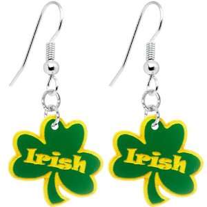  Yellow Green Irish Shamrock Earrings Jewelry