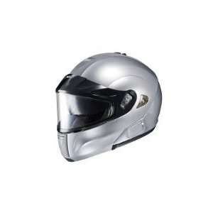 NEW HJC SNOW IS MAX BT HELMET WITH DUAL LENS, SILVER 