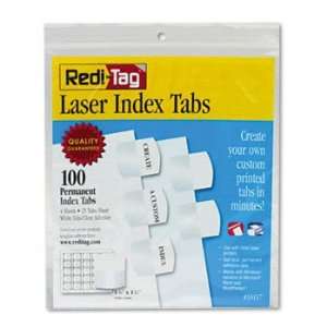  Redi Tag® Laser Printable Index Tabs TAB,LASER,1 1/8,100 