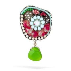 Ayala Bar Pin   Classic Collection in Greens, Reds, and Crystal #2636 