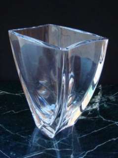 Orrefors Signed Sweden Crystal Art Glass Modern Vase  