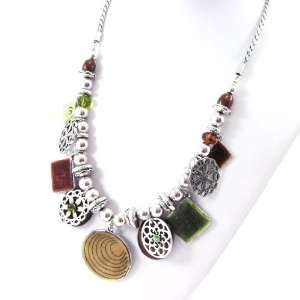  Necklace of french touch Nora brown green. Jewelry
