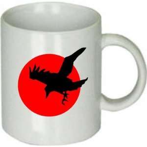  Raven on Red Moon Ceramic Drinking Mug 