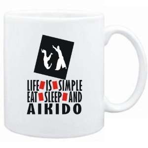  New  Life Is Simple  Eat , Sleep & Aikido  Mug Sports 