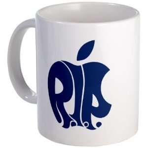 Creative Clam R.i.p. Steve Jobs Blue Apple On An 11oz Ceramic Coffee 