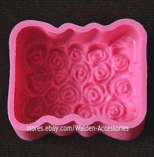 1056 Thick Silicone ROSES Soap Candle Cake Chocolate Mold Mould Pan 
