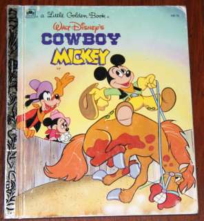 Walt Disneys COWBOY MICKEY childs Little Golden Book 9780307001009 