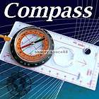 CAMPING HIKING ORIENTEERING COMPASS BASEPLATE RULER #011